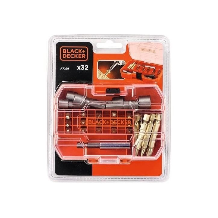 Coffret perçage/vissage BLACK+DECKER A7229-XJ 32 pieces Coffret perçage/vissage BLACK+DECKER A7229-XJ 32 pieces