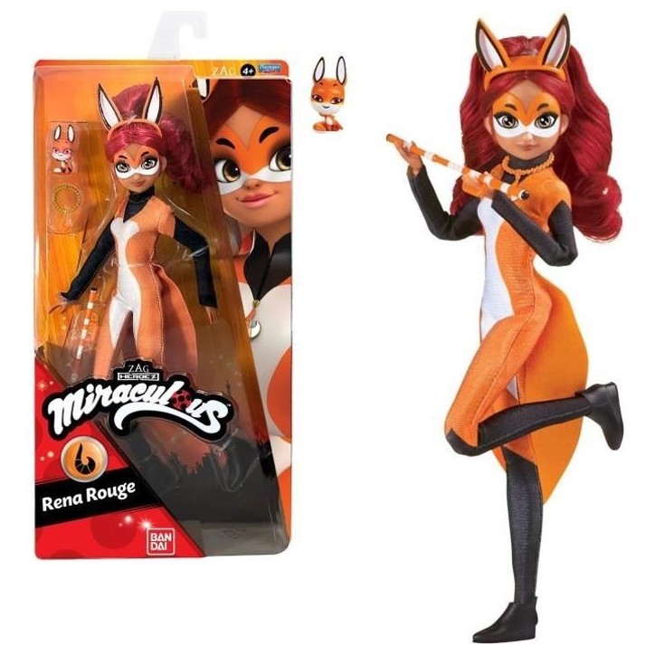 Miraculous Ladybug - Poupée mannequin 26 cm Rena orange - BANDAI Miraculous Ladybug - Poupée mannequin 26 cm Rena orange - BANDAI