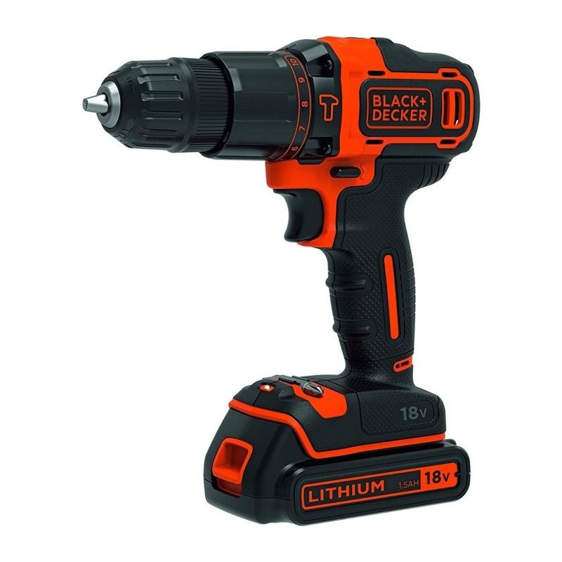 Perceuse/Visseuse a percussion - Black+Decker - 18V - 2 vitesses - Man