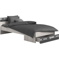 PARISOT Chambre enfant complete - Industriel - Décor gris loft et omb