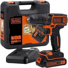 Perceuse visseuse sans fil - Black+Decker - 18V - 1 batterie 1,5Ah - C