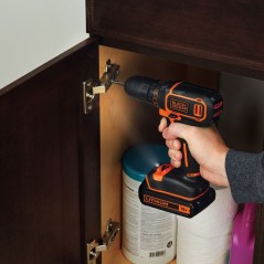 Perceuse visseuse sans fil - Black+Decker - 18V - 1 batterie 1,5Ah - C