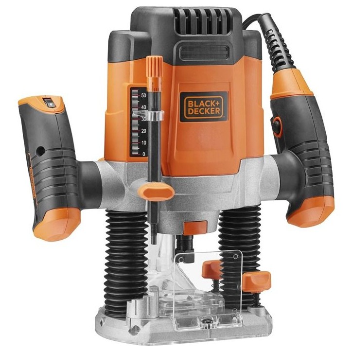 Défonceuse filaire - BLACK+DECKER - KW1200EKA - 1200W - Vitesse variable - Coffret + 6 fraises Défonceuse filaire - BLACK+DECKER - KW1200EKA - 1200W - Vitesse variable - Coffret + 6 fraises