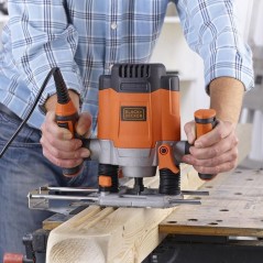 Défonceuse filaire - BLACK+DECKER - KW1200EKA - 1200W - Vitesse varia
