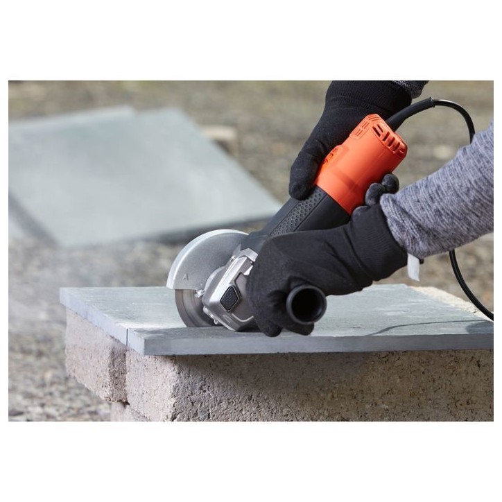 Meuleuse d'angle BLACK + DECKER BEG120 - 115mm 800W - Interrupteur de verrouillage et démarrage progressif Meuleuse d'angle BLACK + DECKER BEG120 - 115mm 800W - Interrupteur de verrouillage et démarrage progressif