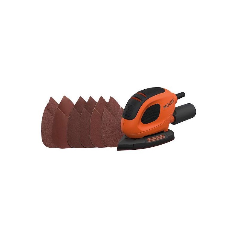 Ponceuse de détail filaire - BLACK+DECKER - BEW230-QS - 55W - 6 abras