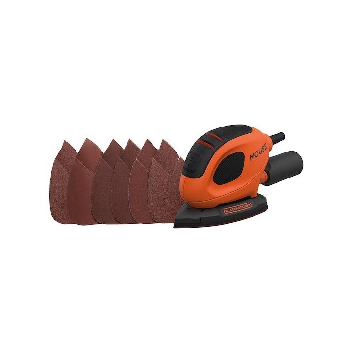 Ponceuse de détail filaire - BLACK+DECKER - BEW230-QS - 55W - 6 abrasifs