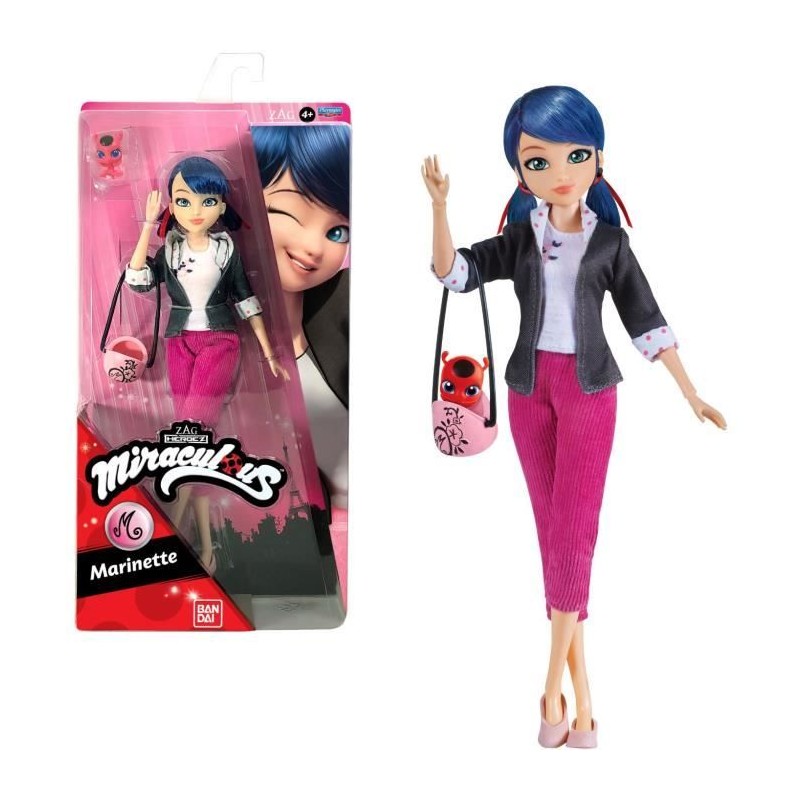 Miraculous Ladybug - Poupée mannequin 26 cm Marinette - BANDAI Miraculous Ladybug - Poupée mannequin 26 cm Marinette - BANDAI