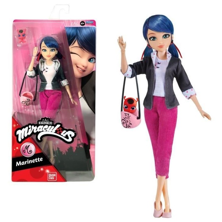 Miraculous Ladybug - Poupée mannequin 26 cm Marinette - BANDAI Miraculous Ladybug - Poupée mannequin 26 cm Marinette - BANDAI