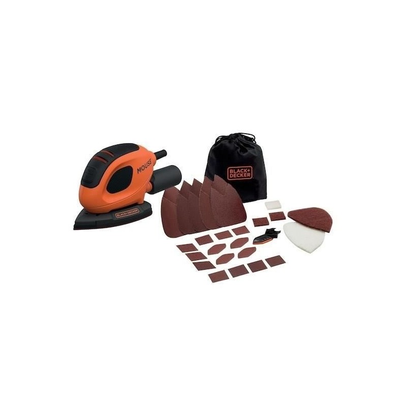 Ponceuse Delta BLACK + DECKER Mouse - 55W - Filaire - 14000 tours/min