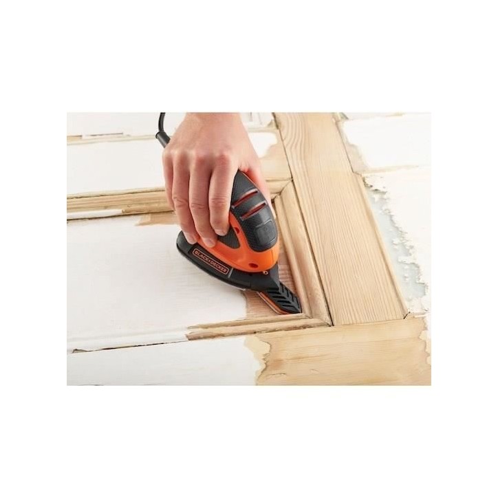 Ponceuse Delta BLACK + DECKER Mouse - 55W - Filaire - 14000 tours/min - 80 cm2 Ponceuse Delta BLACK + DECKER Mouse - 55W - Filaire - 14000 tours/min - 80 cm2