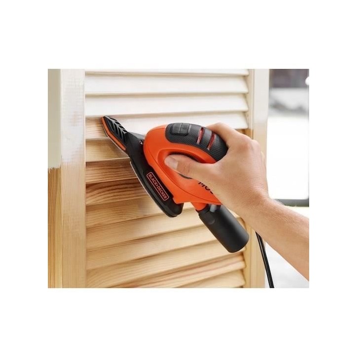 Ponceuse Delta BLACK + DECKER Mouse - 55W - Filaire - 14000 tours/min - 80 cm2 Ponceuse Delta BLACK + DECKER Mouse - 55W - Filaire - 14000 tours/min - 80 cm2