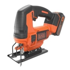 BLACK+DECKER Scie Sauteuse Sans Fil 18V - BDCJS18E1-QW - Mouvement Pendulaire Intégré - Dispositif de Soufflerie