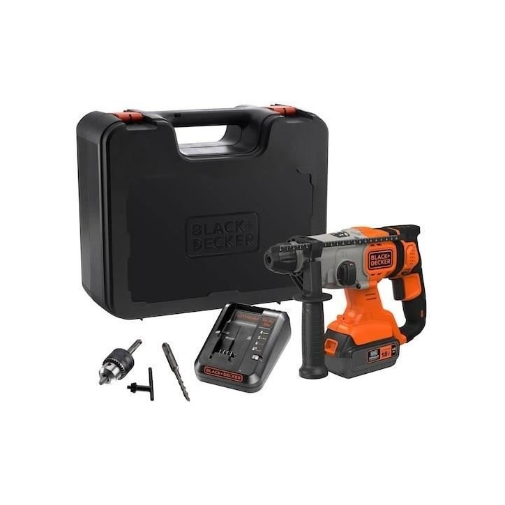 BLACK+DECKER BCD900M1K Perceuse a percussion SDS-plus sans fil 18V - 4Ah Li-ion