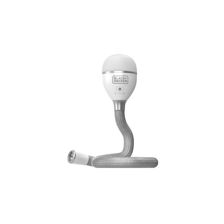 Lampe serpent 2 en 1 - BLACK&DECKER - BDCFSL01-XJ - 3,5V - 150/50-500 lumen - Corps flexible