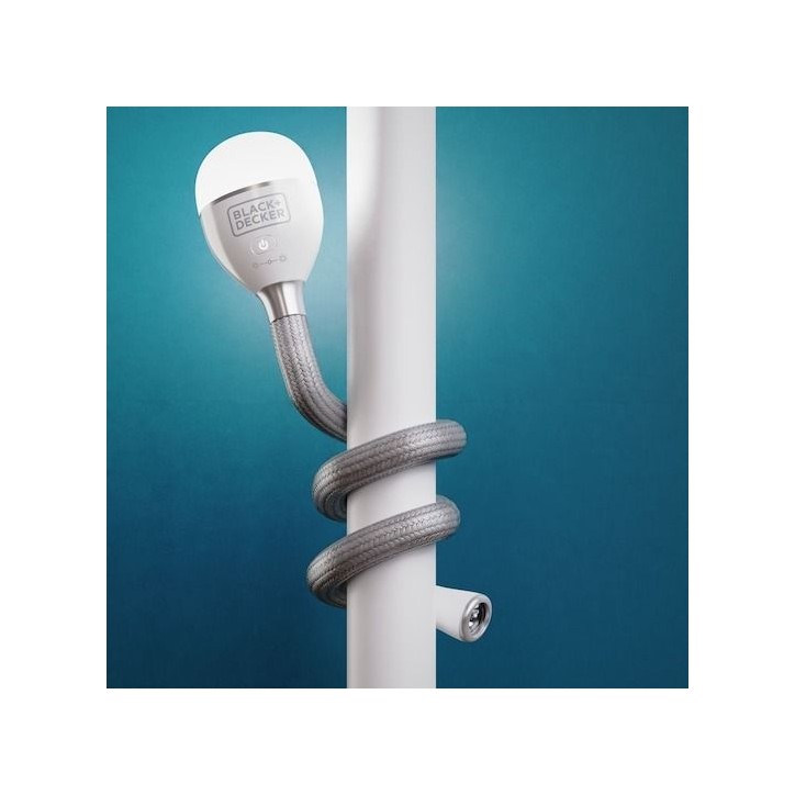 Lampe serpent 2 en 1 - BLACK&DECKER - BDCFSL01-XJ - 3,5V - 150/50-500 lumen - Corps flexible