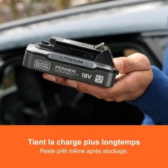 Batterie 18V 2,5Ah avec indice de charge - BLACK+DECKER - BDL2518S-XJ