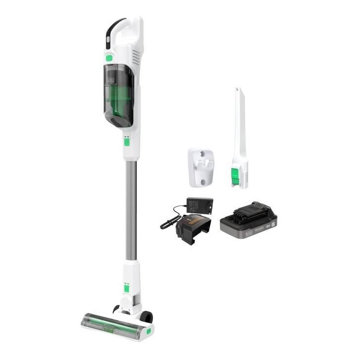 Aspirateur balai multifonction - BLACK & DECKER - REVSV18D1-QW - 36 AW - 18V 2,0 Ah - Blanc