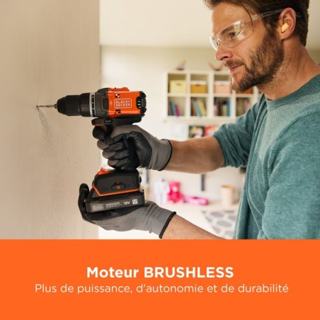 Perceuse visseuse sans fil 18V - BLACK&DECKER - BLD682XN-XJ - Sans batterie ni chargeur