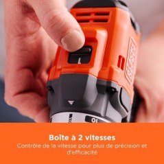 Perceuse visseuse sans fil 18V - BLACK&DECKER - BLD682XN-XJ - Sans bat