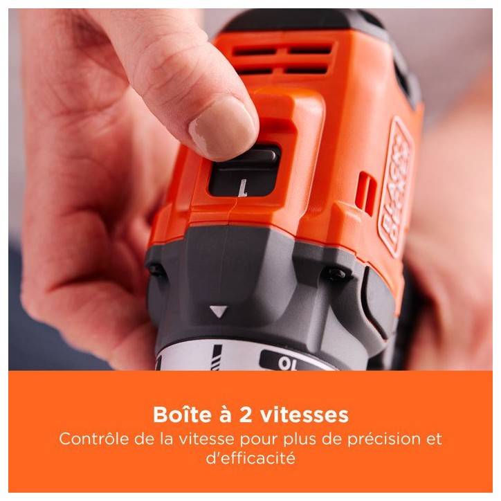 Perceuse visseuse sans fil 18V - BLACK&DECKER - BLD682XN-XJ - Sans batterie ni chargeur Perceuse visseuse sans fil 18V - BLACK&DECKER - BLD682XN-XJ - Sans batterie ni chargeur