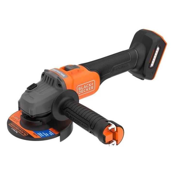 Meuleuse sans fil - BLACK&DECKER - BCG6L8N-XJ - Brushless - 18V - 115m - Sans batterie Meuleuse sans fil - BLACK&DECKER - BCG6L8N-XJ - Brushless - 18V - 115m - Sans batterie
