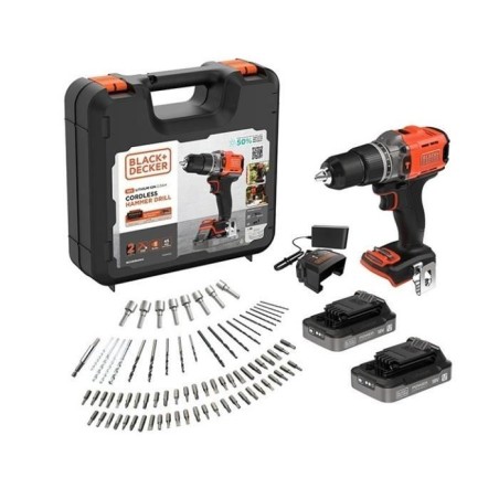 Perceuse a percussion sans fil BLACK+DECKER - BCD383D2XKA-QW - 18V - 2