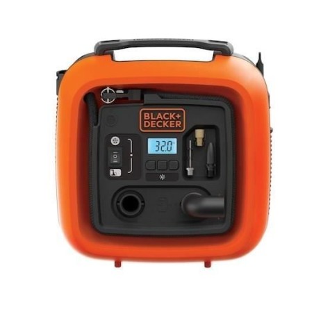 BLACK+DECKER Gonfleur-Compresseur Filaire ASI400-XJ avec 1 Aiguille et
