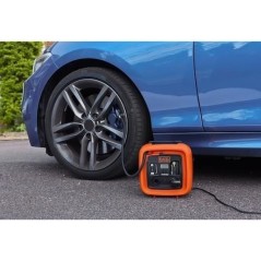 BLACK+DECKER Gonfleur-Compresseur Filaire ASI400-XJ avec 1 Aiguille et