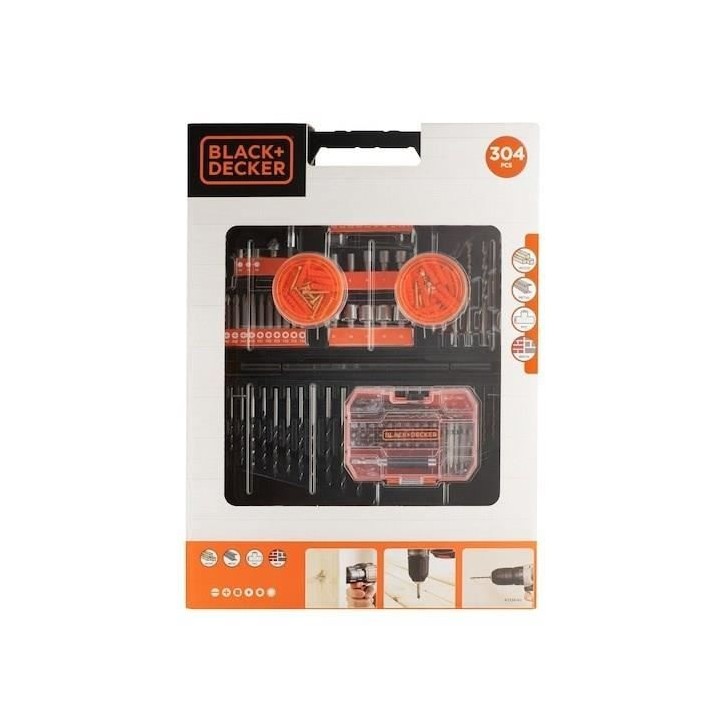 Coffret perçage/vissage BLACK+DECKER A7238-XJ 304 pieces Coffret perçage/vissage BLACK+DECKER A7238-XJ 304 pieces