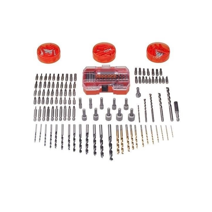 Coffret perçage/vissage BLACK+DECKER A7238-XJ 304 pieces Coffret perçage/vissage BLACK+DECKER A7238-XJ 304 pieces