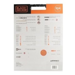 Coffret perçage/vissage BLACK+DECKER A7238-XJ 304 pieces
