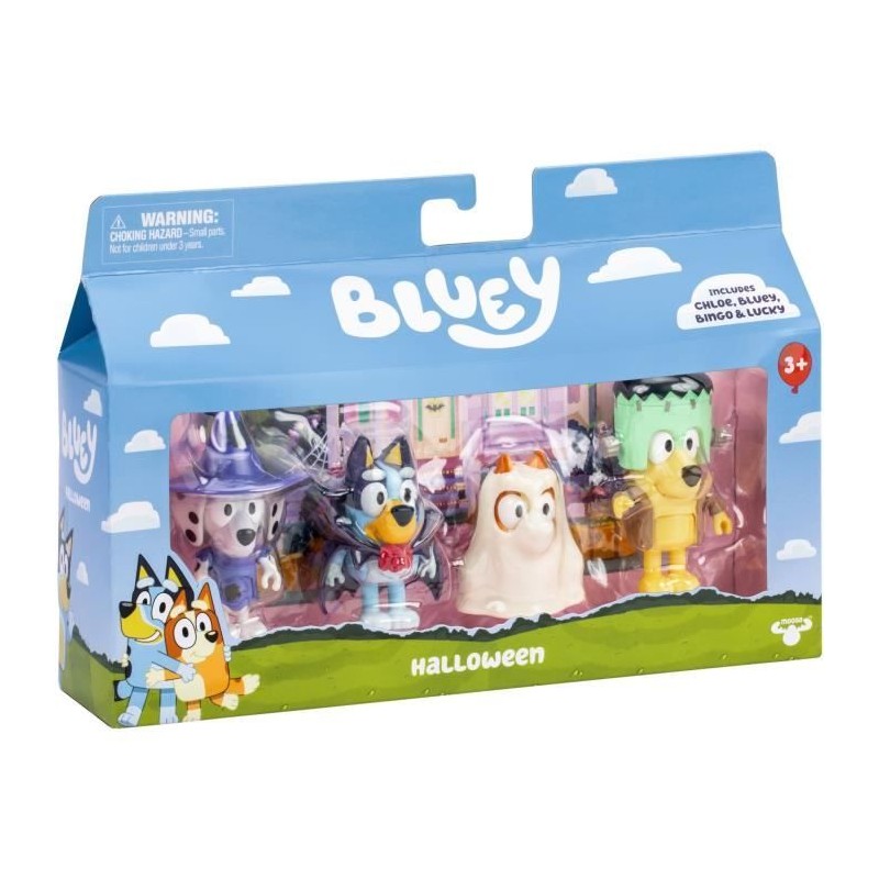 Coffret figurines - BLUEY - Déguisements - 4 figurines articulées -