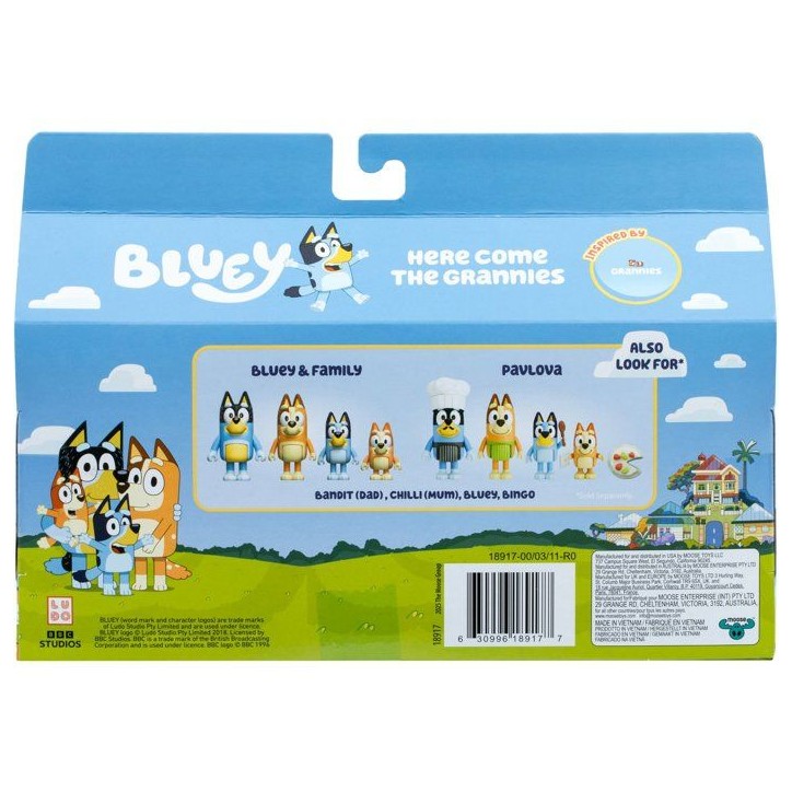 Coffret de 4 figurines - BLUEY - Les grands-meres - Des 3 ans Coffret de 4 figurines - BLUEY - Les grands-meres - Des 3 ans