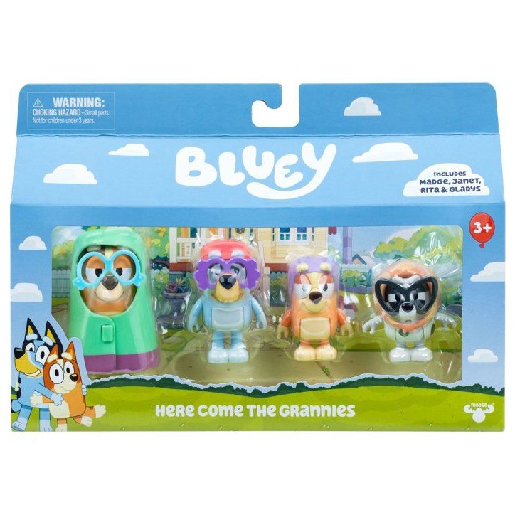 Coffret de 4 figurines - BLUEY - Les grands-meres - Des 3 ans Coffret de 4 figurines - BLUEY - Les grands-meres - Des 3 ans