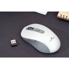 Souris - 2.4GHz+Bluetooth - BLUESTORK - Rechargeable 4800 DPI - Gris