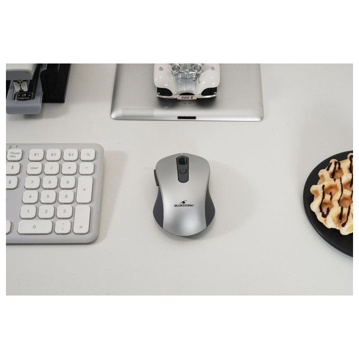 Souris - 2.4GHz+Bluetooth - BLUESTORK - Rechargeable 4800 DPI - Gris Souris - 2.4GHz+Bluetooth - BLUESTORK - Rechargeable 4800 DPI - Gris