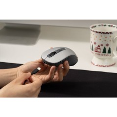 Souris - 2.4GHz+Bluetooth - BLUESTORK - Rechargeable 4800 DPI - Gris