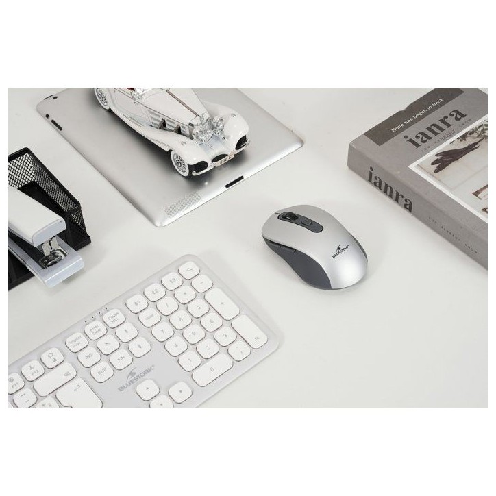 Souris - 2.4GHz+Bluetooth - BLUESTORK - Rechargeable 4800 DPI - Gris Souris - 2.4GHz+Bluetooth - BLUESTORK - Rechargeable 4800 DPI - Gris