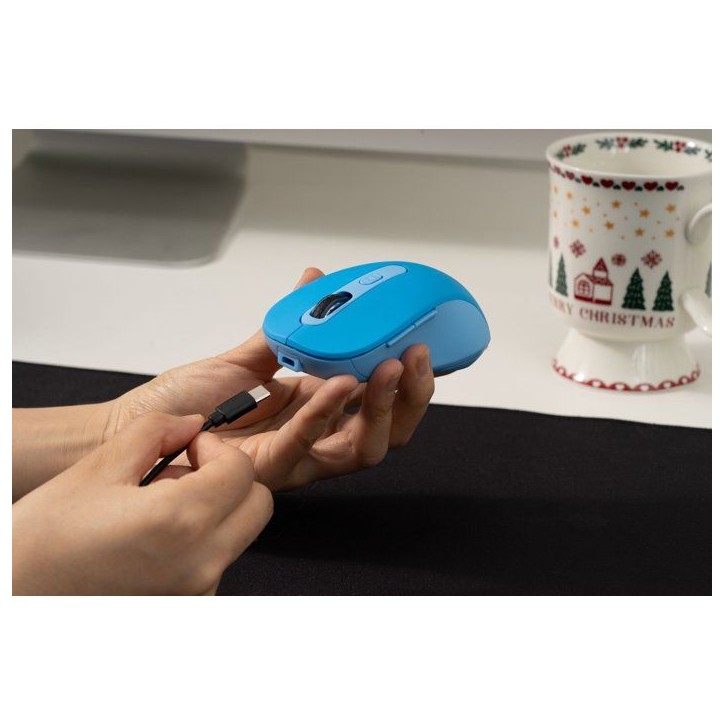 Souris - 2.4GHz+Bluetooth - BLUESTORK - Rechargeable 4800 DPI - Bleu Souris - 2.4GHz+Bluetooth - BLUESTORK - Rechargeable 4800 DPI - Bleu