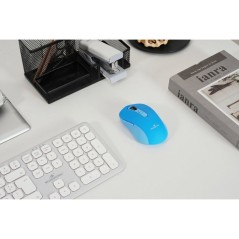 Souris - 2.4GHz+Bluetooth - BLUESTORK - Rechargeable 4800 DPI - Bleu