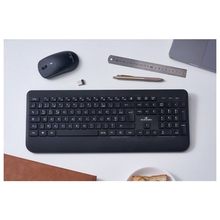 Pack clavier souris - BLUESTORK - 2.4G+BT - AZERTY - Noir Pack clavier souris - BLUESTORK - 2.4G+BT - AZERTY - Noir