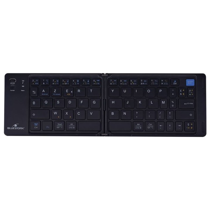 Clavier sans fil pliable - Ordinateur, tablette, smartphone, TV - Touches ciseaux - BLUESTORK - KB-MINI-FOLD/FR - AZERTY - Noir Clavier sans fil pliable - Ordinateur, tablette, smartphone, TV - Touches ciseaux - BLUESTORK - KB-MINI-FOLD/FR - AZERTY - Noir