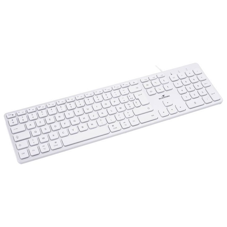 Pack clavier souris filaire - BLUESTORK - KB Mac - Compatible Mac - Blanc