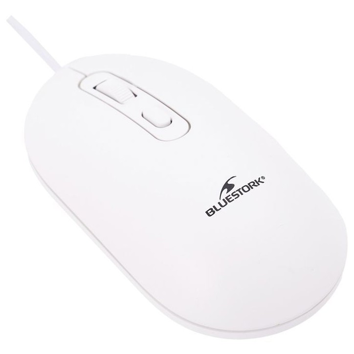 Pack clavier souris filaire - BLUESTORK - KB Mac - Compatible Mac - Blanc