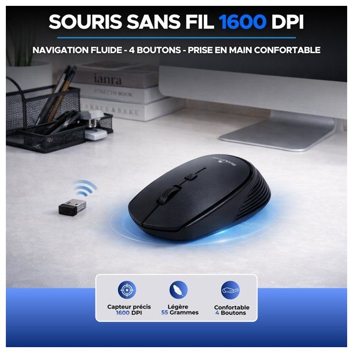 Pack clavier souris sans fil - 12 touches de raccourcis multimédias - BLUESTORK - PACK-WL-OFF-V2/FR - AZERTY Pack clavier souris sans fil - 12 touches de raccourcis multimédias - BLUESTORK - PACK-WL-OFF-V2/FR - AZERTY