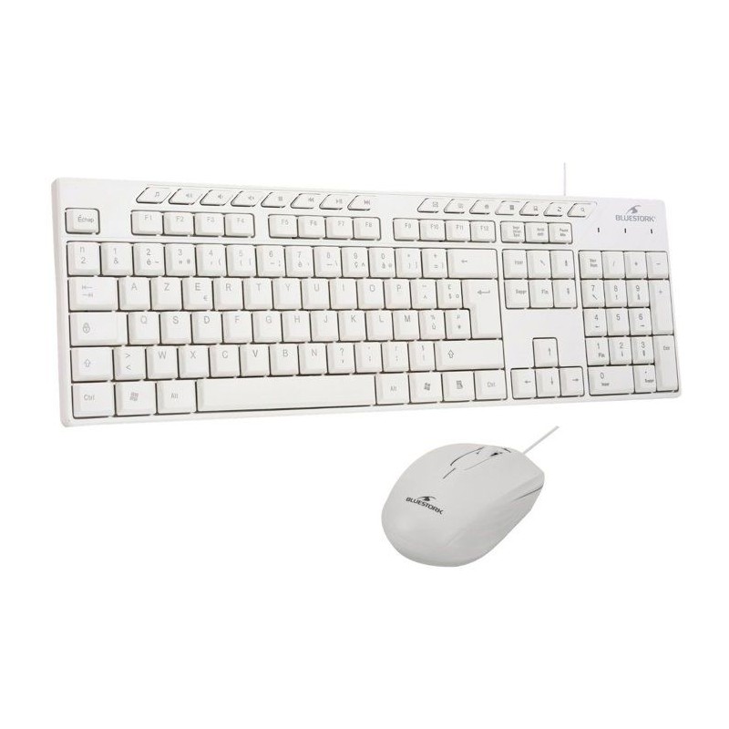Pack clavier souris filaire - 15 touches de raccourcis multimédias -