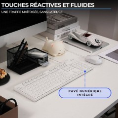 Pack clavier souris filaire - 15 touches de raccourcis multimédias -