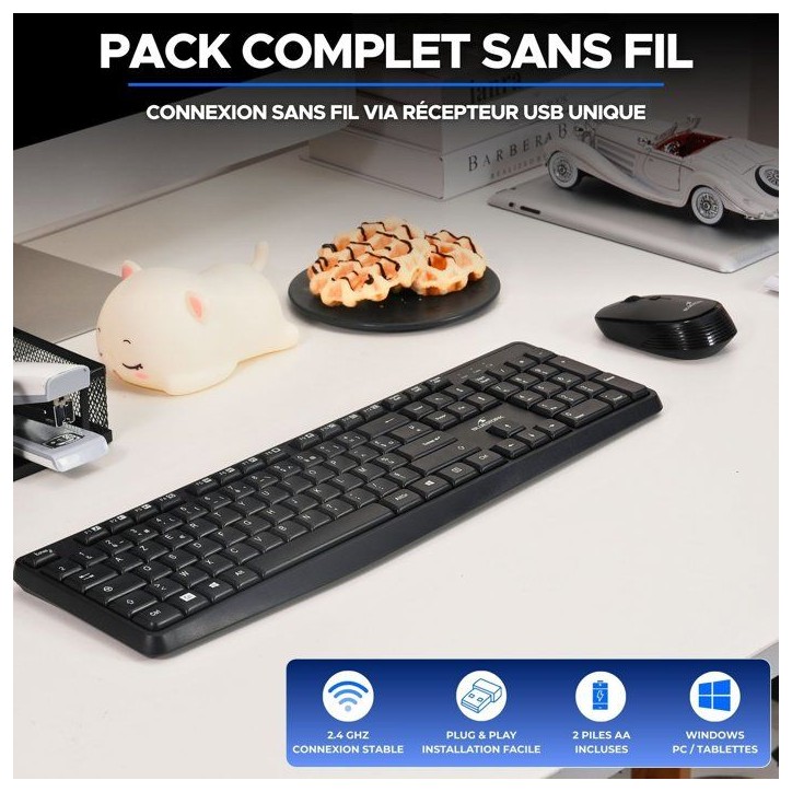 Clavier filaire - 15 touches de raccourcis multimédias - BLUESTORK - Media Office - KB-MEDIA-OFFW/FR - AZERTY Clavier filaire - 15 touches de raccourcis multimédias - BLUESTORK - Media Office - KB-MEDIA-OFFW/FR - AZERTY