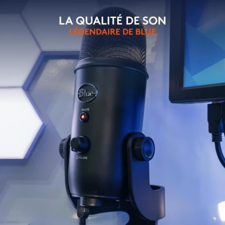 Microphone - Sans fil - LOGITECH G - Yeti - Compatible PC et MAC - Noir